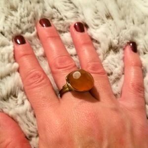 Citrine with Wired Copper Artisan Ring